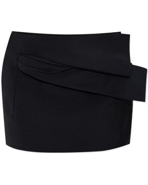 Givenchy Mid-Rise Draped Mini Skirt - Black