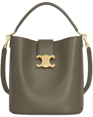 Celine Medium Louise Bucket Bag - Gray