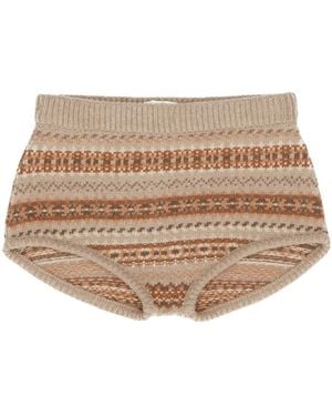 Magda Butrym Elastic Waist Shorts - Natural