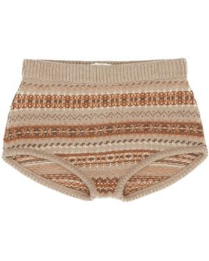 Magda Butrym Magda Burtym Jacquard Knitted Shorts - Natural