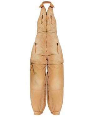 DSquared² Denim Off-The-Shoulder Jumpsuit - Natural