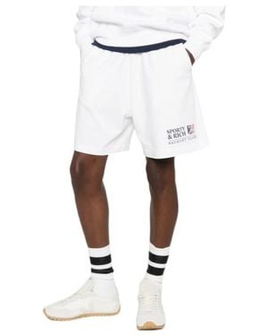 Sporty & Rich Elastic Waist Shorts - White