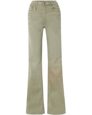 R13 High-Rise Bell-Bottom Jeans - Green