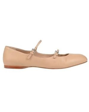 Max Mara Plain Color Ballet Flats - Natural