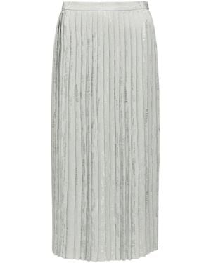 MM6 by Maison Margiela Zipped Pleated Skirt - Grey
