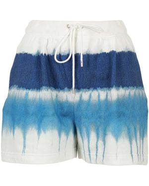Alberta Ferretti Tie-Dye Track Shorts - Blue