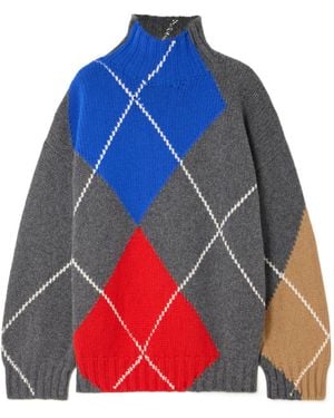 JW Anderson Colorful Quilted Sweater - Blue