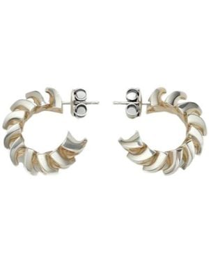 Bottega Veneta Logo Logo Earrings - White