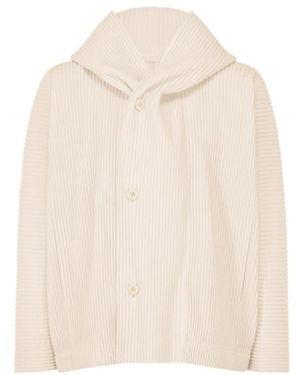 Homme Plissé Issey Miyake Homme Plissé Issey Miyake Monthly Colours Hooded Jacket - Natural