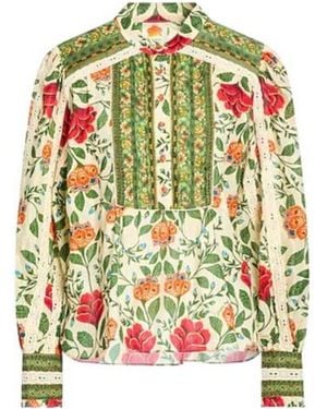 FARM Rio Patterned Long Sleeve Shirt - Green