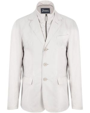 Herno High-Neck Casual Jacket - White