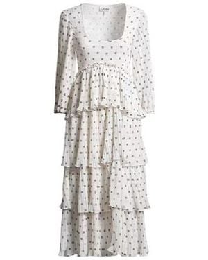 Ganni Midi Dress - White