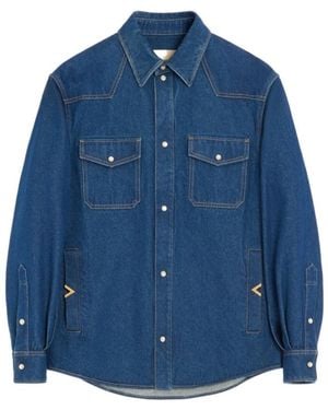 Valentino Vgold Western Denim Shirt - Blue