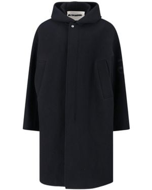 Jil Sander Zipped Hooded Jacket - Black