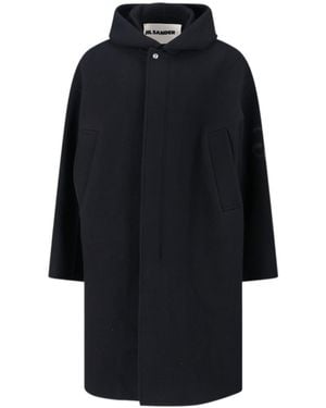 Jil Sander Zipped Hooded Jacket - Black