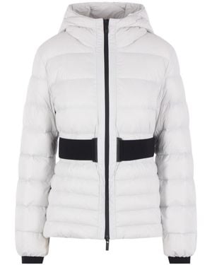 Moncler Logo Patch Down Jacket - White