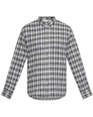 Officine Generale Checked Pocket Shirt - Grey