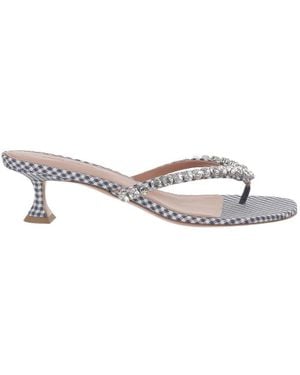 AMINA MUADDI Gigi Satin Sandals - White