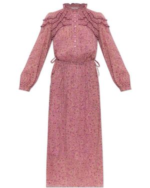Isabel Marant Isabel Marant Étoile Charissa Ruffled Midi Dress - Pink