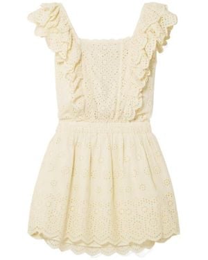 LoveShackFancy Dora Ruffle Mini Dress - Natural