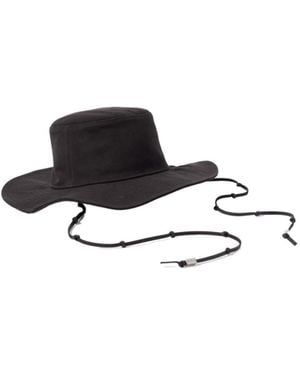 STAUD Suede-Trimmed Cotton-Canvas Bucket Hat - White