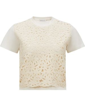 Moncler Macramé Crewneck T-Shirt - White