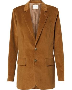 FRAME Single-Breasted Blazer - Brown