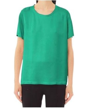 Liu Jo Satin Crewneck T-Shirt - Green