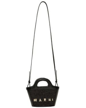 Marni Tropicalia Interwoven Mini Tote Bag - White