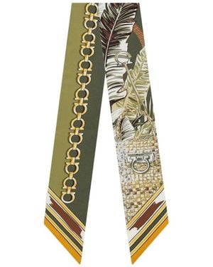 Ferragamo Patterned Silk Scarf - Multicolor