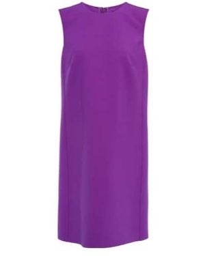 Oscar de la Renta Wool-Blend Minidress - Purple