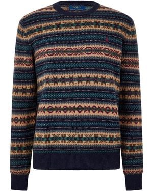Polo Ralph Lauren Round-Neck Knitted Sweater - Blue