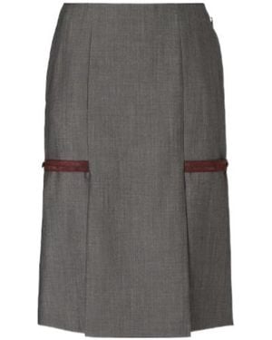 Fendi Straight-Cut Midi Skirt - Grey