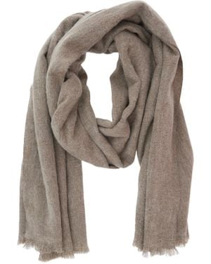 Brunello Cucinelli Rectangular Frayed Scarf - Natural