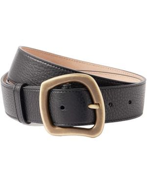Gabriela Hearst Simone Textured-Leather Belt - White