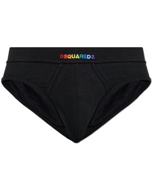 DSquared² Logo Briefs - Black