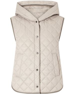 Brunello Cucinelli Hooded Quilted Shell Vest - Natural