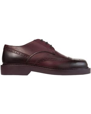 Jimmy Choo Deep Merlot Buffalo Leather Loafers - Brown