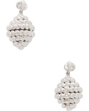 TOTEME Rope Drop Earrings - White
