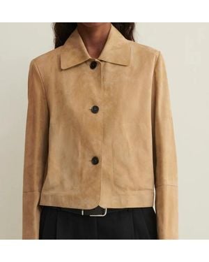 Arma Long-Sleeved Leather Jacket - Natural