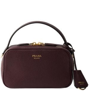 Prada Odette Leather Mini-Bag - Purple