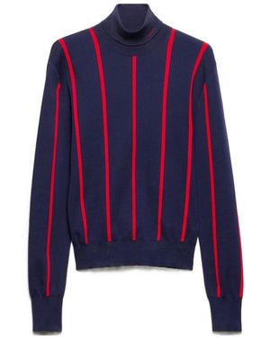 Prada Cotton Turtleneck Jumper - Blue