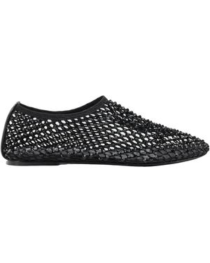 Strategia Dolly Embellished Ballerinas - Black