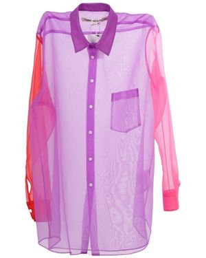Comme des Garçons Comme Des Garçons Box-Pleat Designed Organza Shirt - Pink