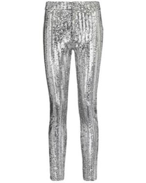 Isabel Marant Sequined High-Rise Skinny Trousers - Grey