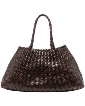 Dragon Diffusion Woven-Detail Handbag - Brown