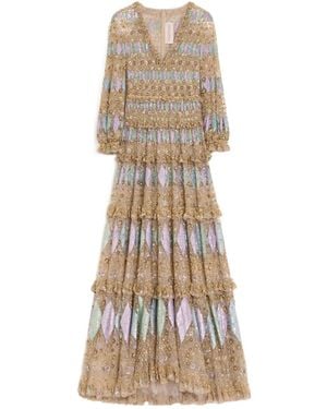Valentino V-Neck Dress Dress - White