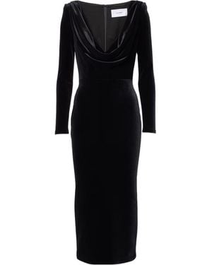 Alex Perry Velvet Corset Dress - Black