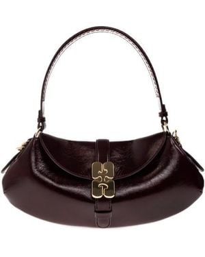 Ganni Flap Shoulder Bag - Brown