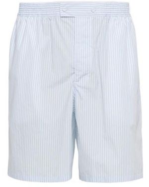 Prada Striped Knee-Length Deck Shorts - Blue